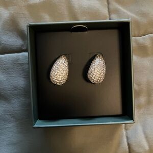 Gold plated cubic zirconia Teardrop Earrings